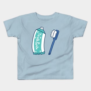 Toothpaste and Toothbrush Kids T-Shirt